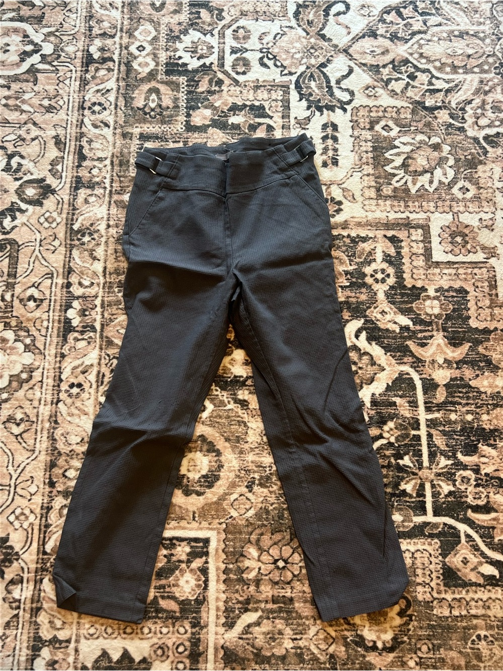 Maurices Grey Cropped Textured Ankle Pants